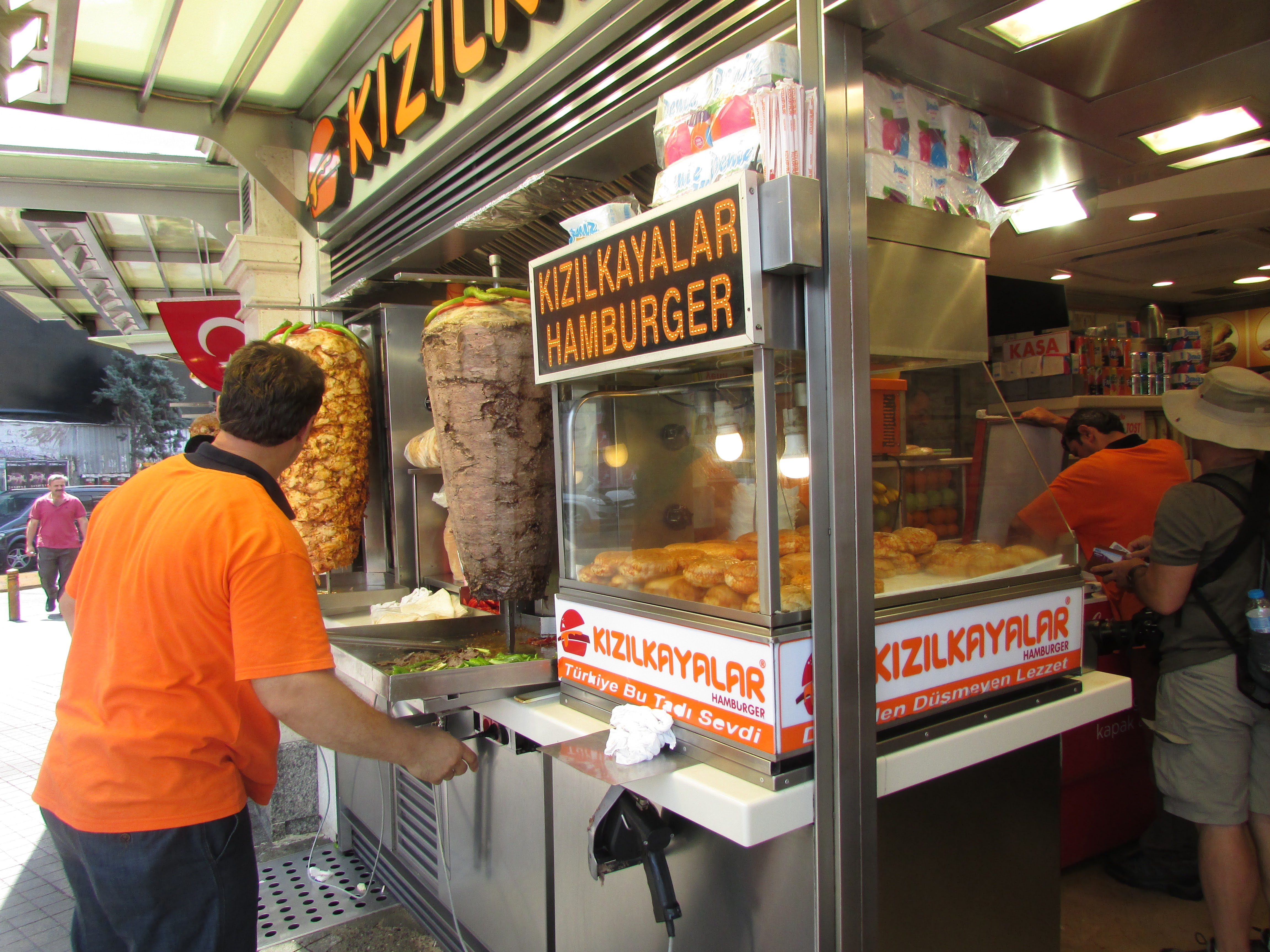 Turkish "Wetburger" stand outside Taksim Square