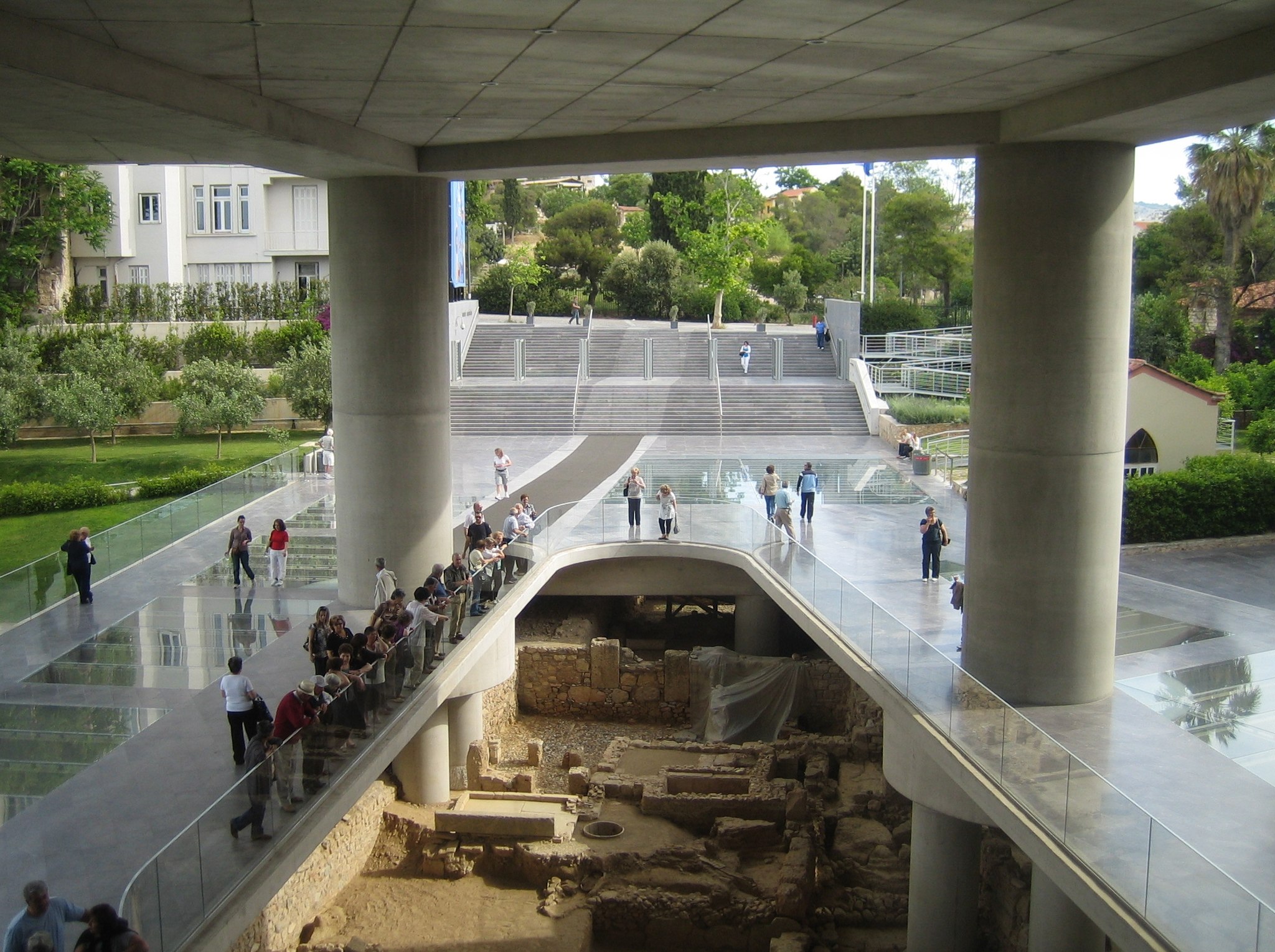 The exterior of the New Acropolis Museum