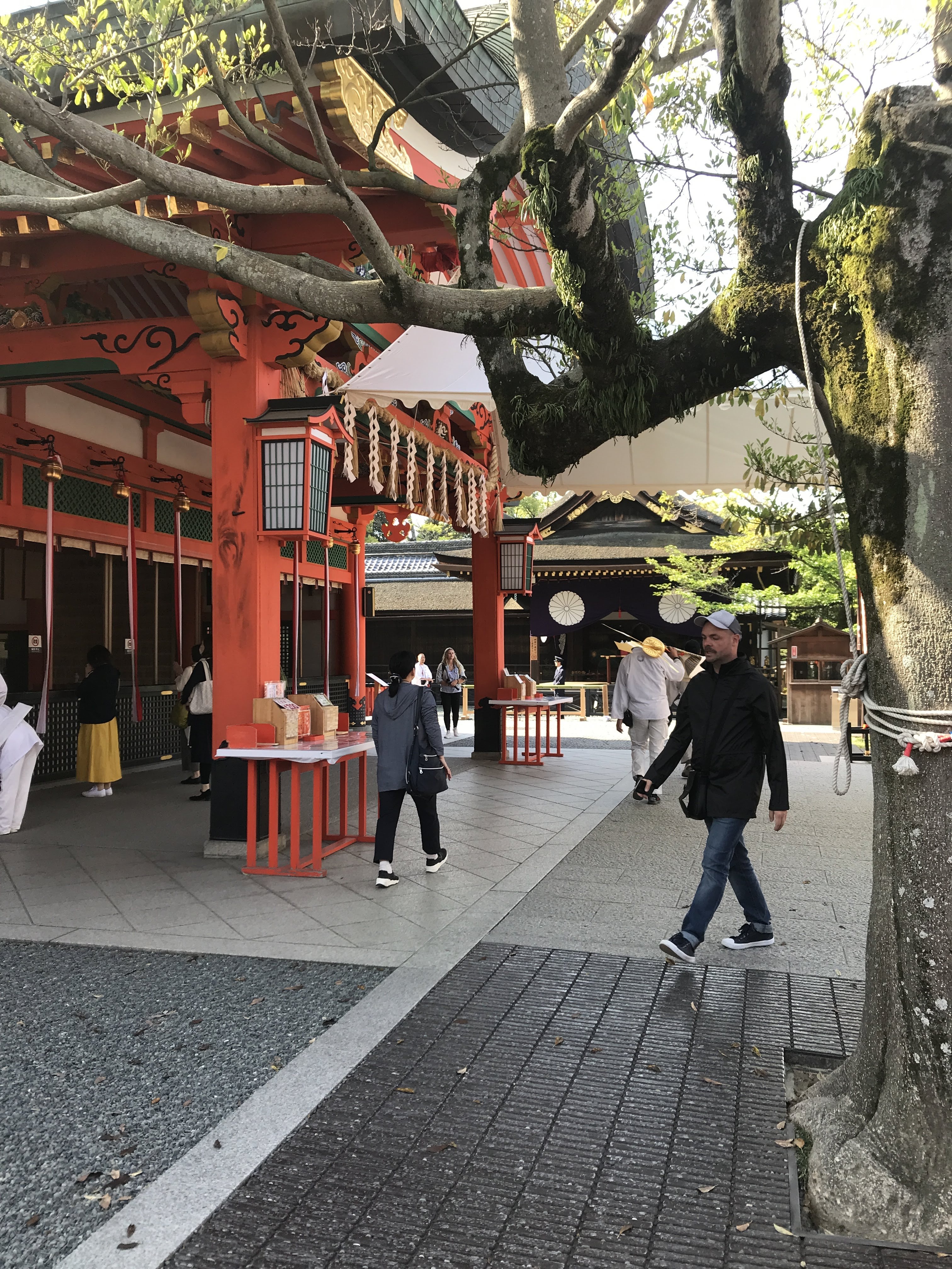 Shrine complex at the base of Fushimi Inari mountain