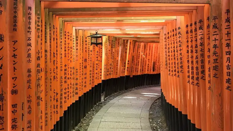Red torii gates at the Fushimi Inari shrine