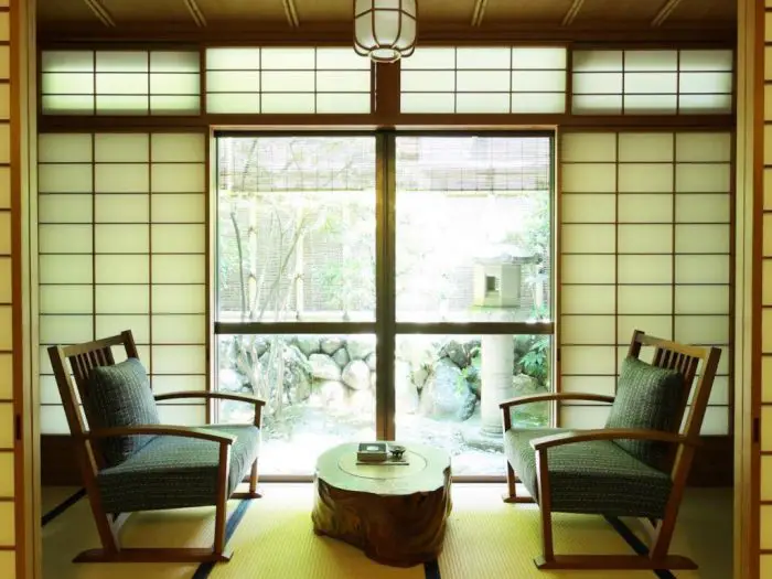 Interior room with two chairs in Gion Hatanaka