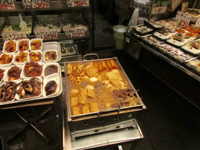 Oden stew assortment in Kuromon Market