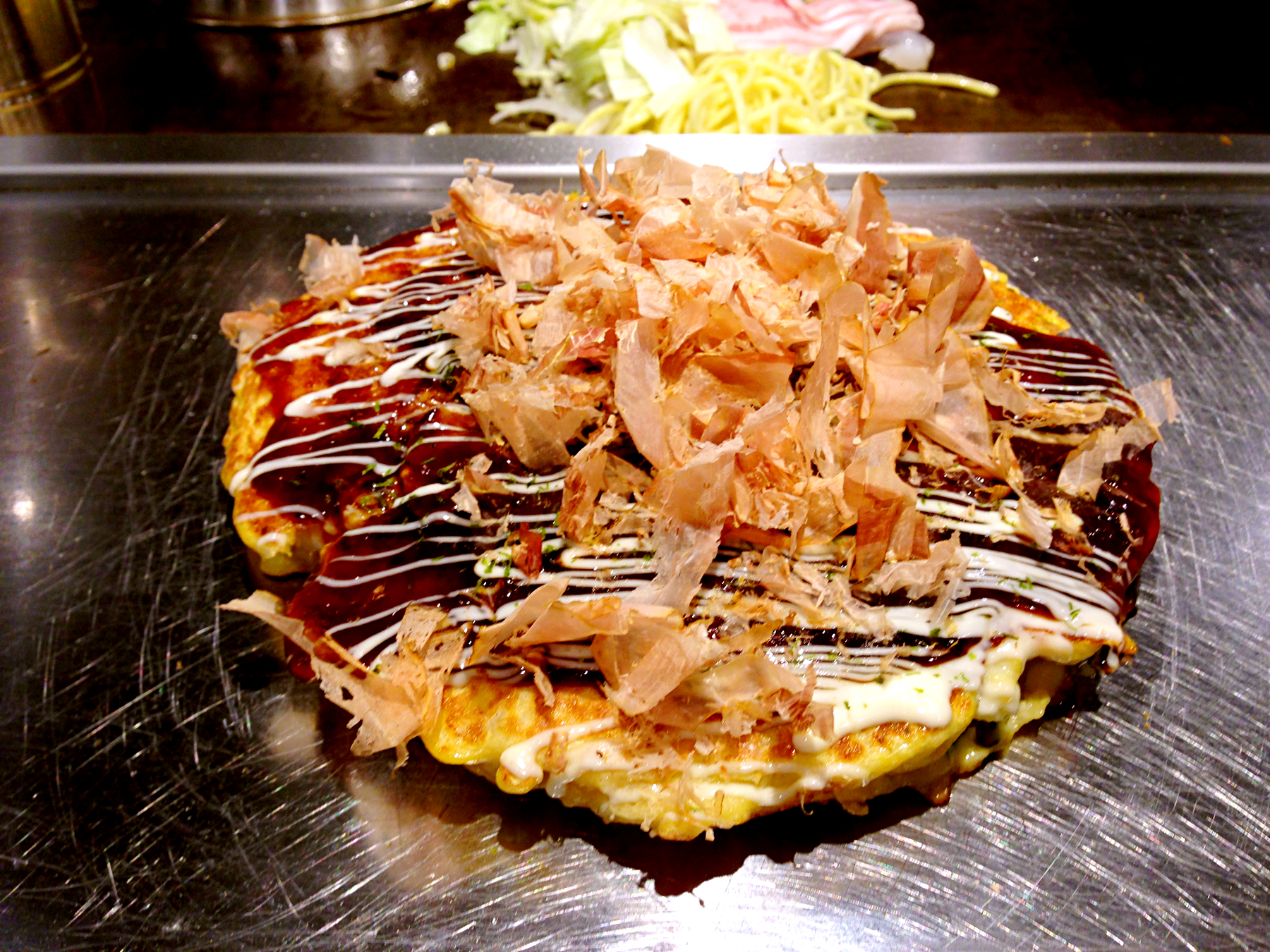 Okonomiyaki in Osaka