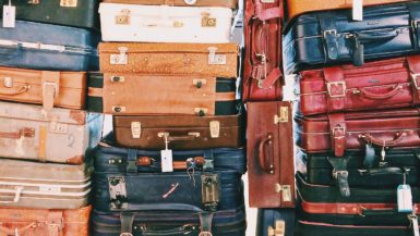Stack of Vintage Suitcases